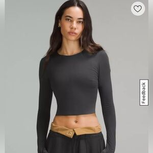NWT Lululemon Tight-Fit Lined Long-Sleeve Shirt black size S